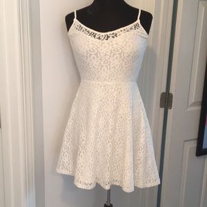 White hollister spaghetti strap dress worn once!